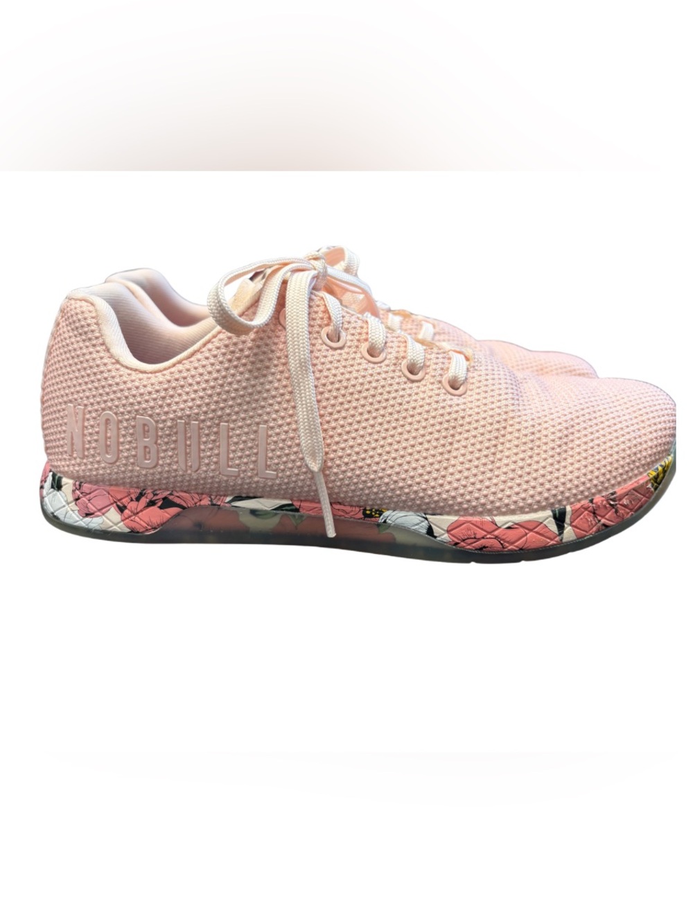 NOBULL Women’s Outworks in Rose Butterfly (Pink Floral) Training Shoes - Picture 3 of 10